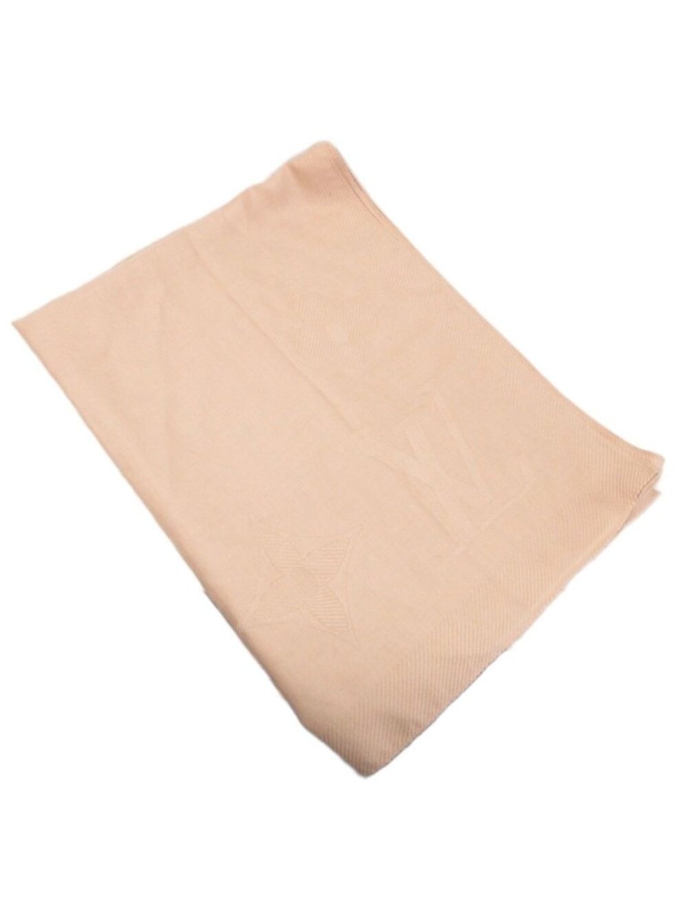 Louis Vuitton Shawl Large Scarf Cashmere Monogram Beige